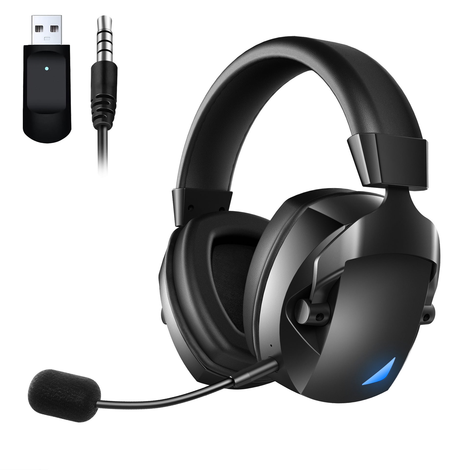Cross-Border Over-Ear Bluetooth Headphones With Wireless Microphone - 2.4G Dual-Mode, Specialized For E-Sports, Gaming PCs & PS5