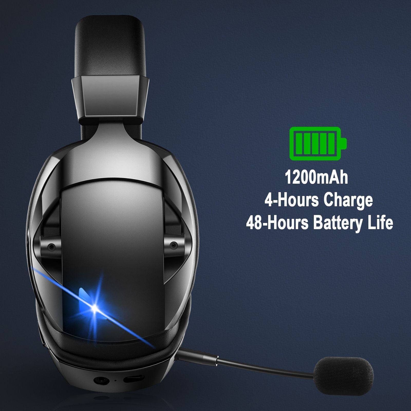 Cross-Border Over-Ear Bluetooth Headphones With Wireless Microphone - 2.4G Dual-Mode, Specialized For E-Sports, Gaming PCs & PS5